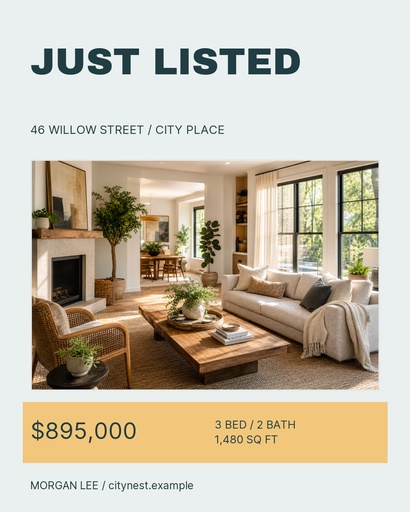 Portrait post size of City Nest Listing