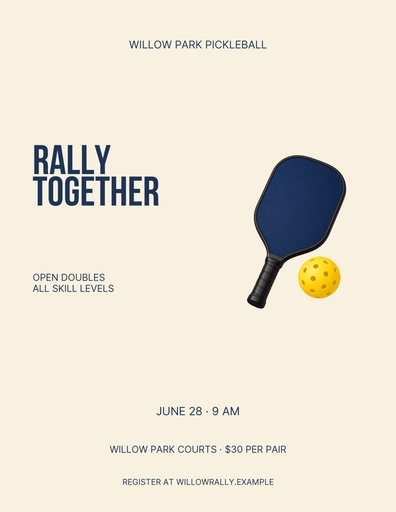 Letter flyer size of Rally Together