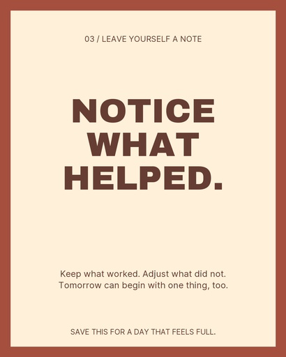 Carousel call to action size of One Thing at a Time