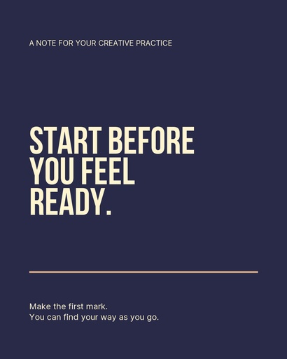 Portrait post size of Start Before You Feel Ready