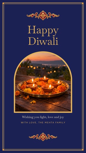 Story opener size of Happy Diwali from Our Family