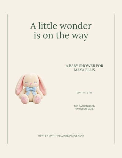 Letter flyer size of A Little Wonder
