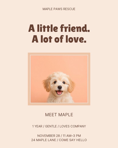 Portrait post size of Meet Maple