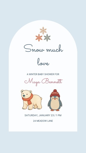 Story opener size of Snow Much Love