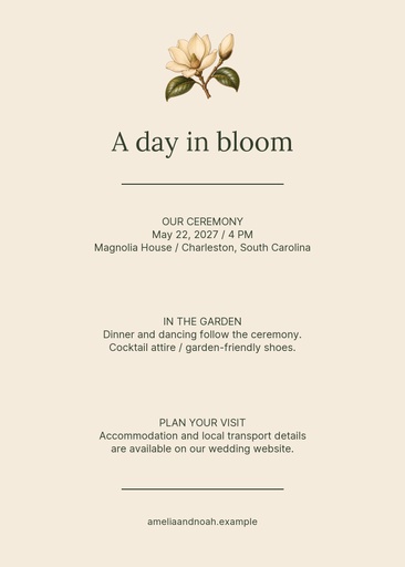 Details card size of Magnolia Promise