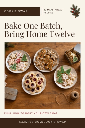 Pinterest pin size of Cookie Swap Season