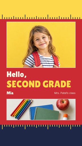 Story opener size of Hello, Second Grade
