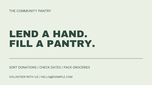 Landscape graphic size of The Community Pantry