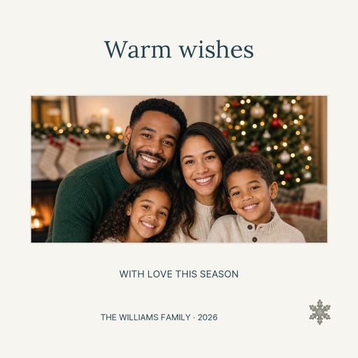 Square size of Winter Keepsake