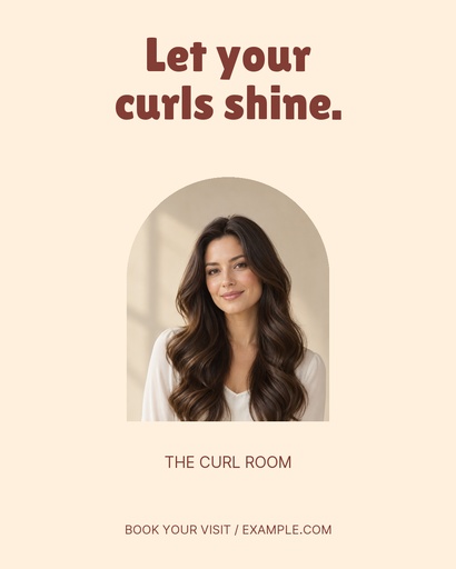 Portrait post size of The Curl Room