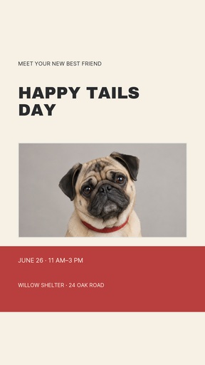 Story opener size of Happy Tails Day