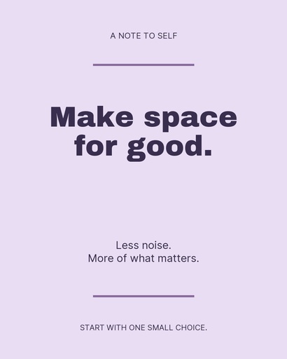 Portrait post size of Make Space for Good
