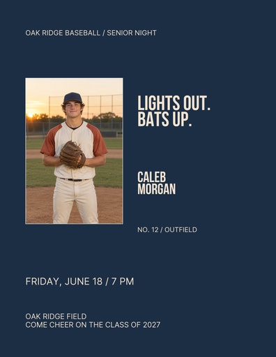 Letter flyer size of Lights Out, Bats Up