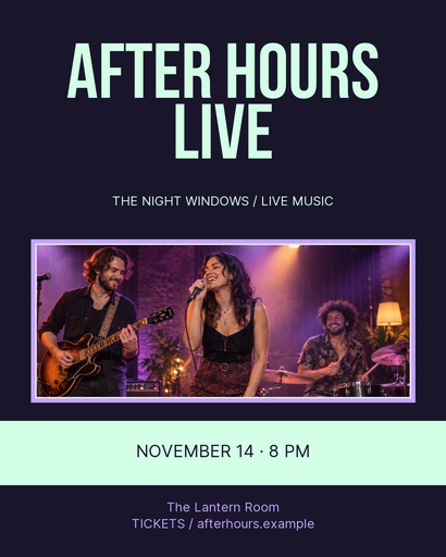Portrait post size of After Hours Live
