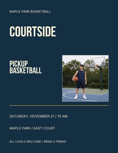 Letter flyer size of Courtside at Maple Park