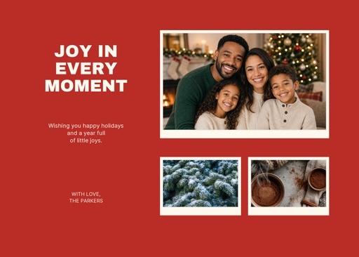 7 × 5 photo card size of Joy in Every Moment
