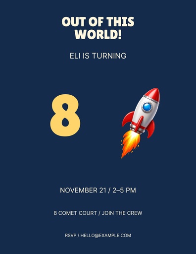 Letter flyer size of Eight Is Out of This World