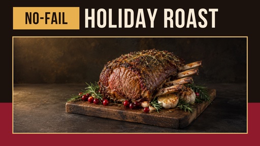 YouTube thumbnail size of The No-Fail Holiday Roast