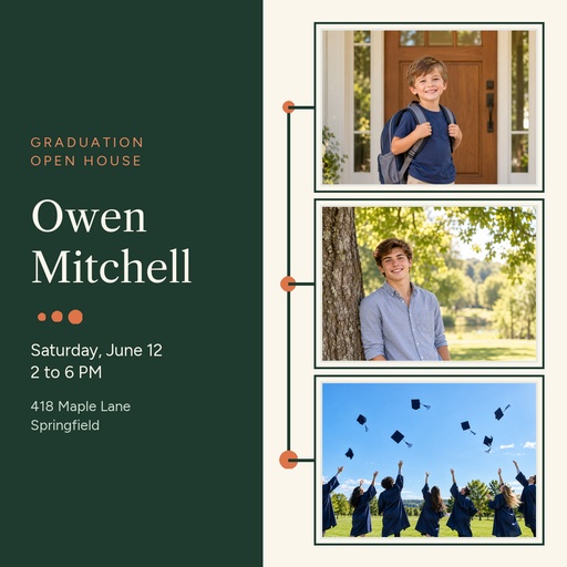 Square post size of From Kindergarten to Cap and Gown