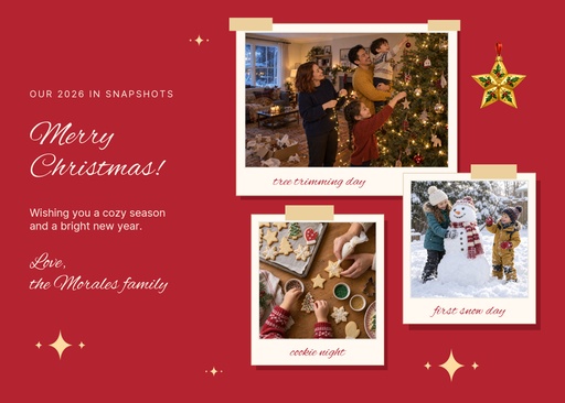 Landscape greeting size of Merry Little Recap