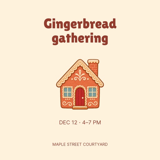 Square post size of Gingerbread Gathering