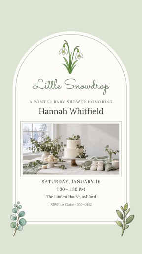 Story opener size of Little Snowdrop Shower