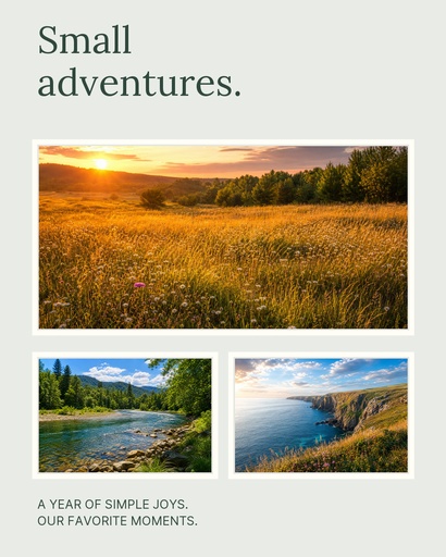 Portrait collage size of A Year of Small Adventures