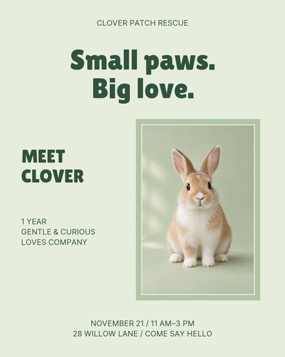Portrait post size of Clover Comes Home