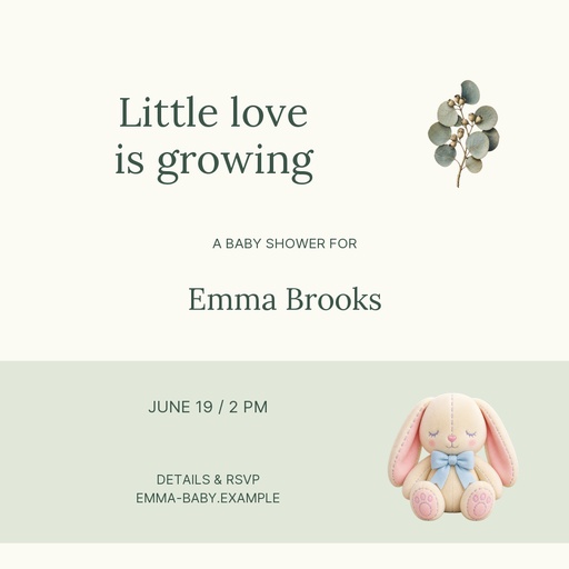 Square post size of Little Love Grows
