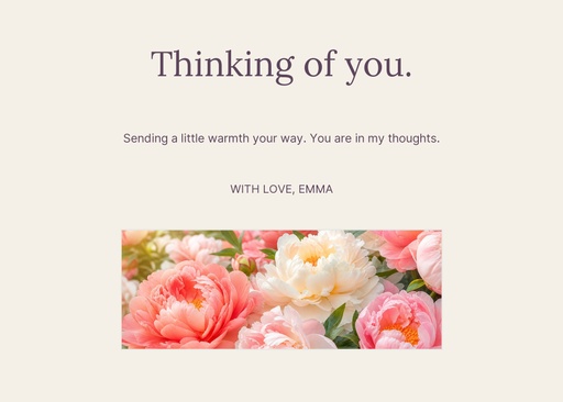 Landscape greeting size of Thinking of You Today