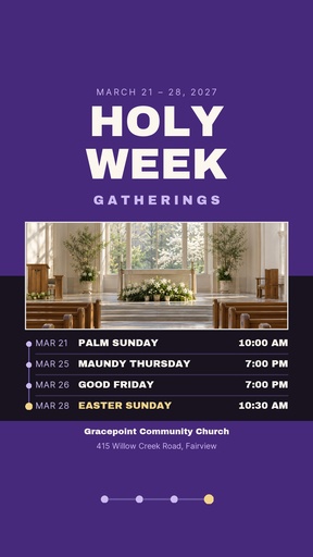 Story opener size of Holy Week Gatherings