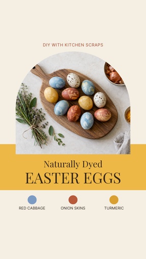 Static Reel cover size of Naturally Dyed Easter Eggs