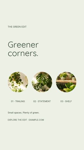Story opener size of Greener Corners