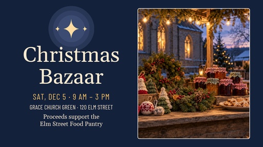 Landscape graphic size of Christmas Bazaar on the Green
