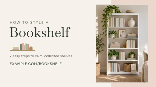 Landscape graphic size of How to Style a Bookshelf