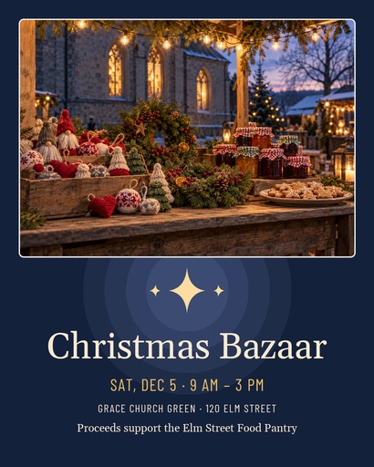 Portrait post size of Christmas Bazaar on the Green