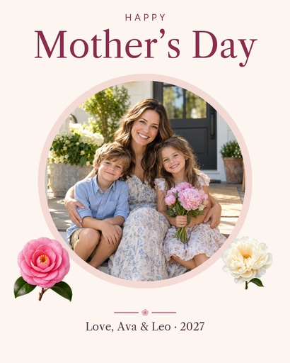Portrait post size of Happy Mother's Day with Love