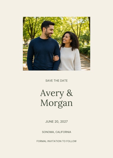 Save the date size of The Garden Promise
