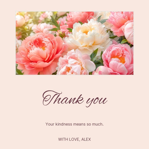 Square post size of A Little Thank You
