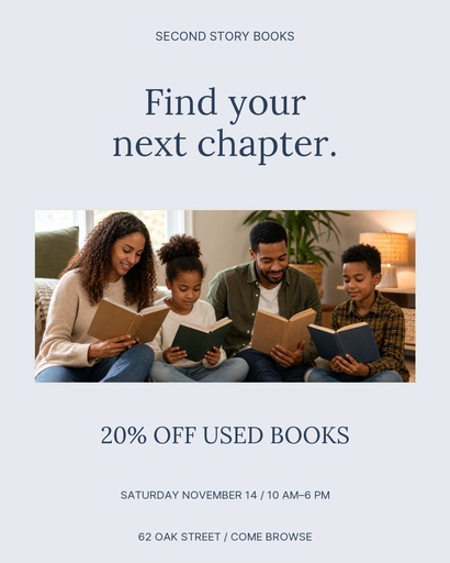Portrait post size of Second Story Books