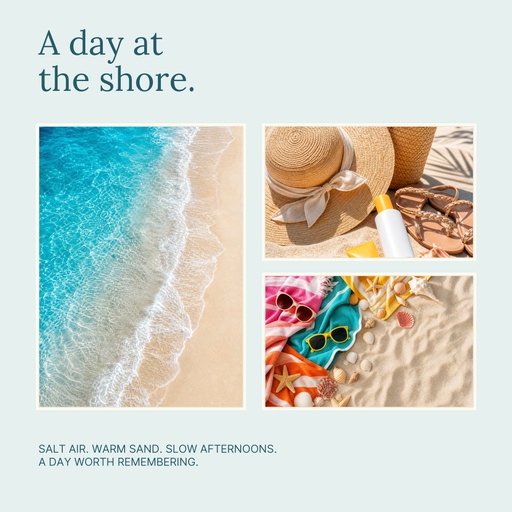 Square collage size of A Day at the Shore
