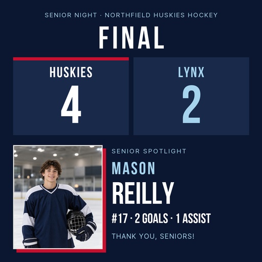 Score post size of Senior Night on Ice