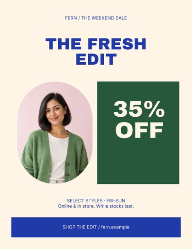 Letter flyer size of The Fresh Edit