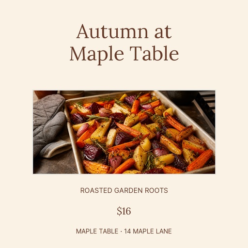 Square post size of The Maple Table