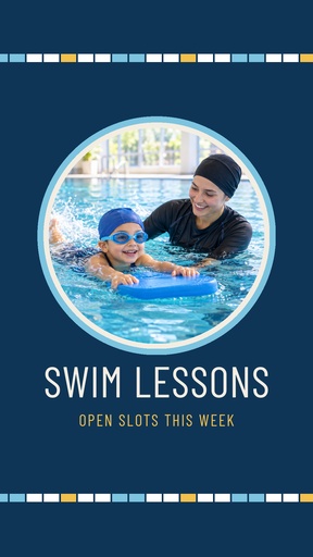 Static Reel cover size of Swim Lesson Slots Open