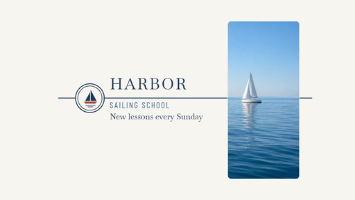 YouTube banner size of Harbor Sailing School