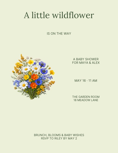 Letter flyer size of Little Wildflower