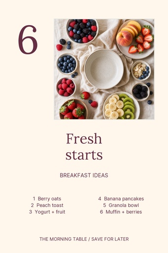 Pinterest pin size of Six Fresh Starts
