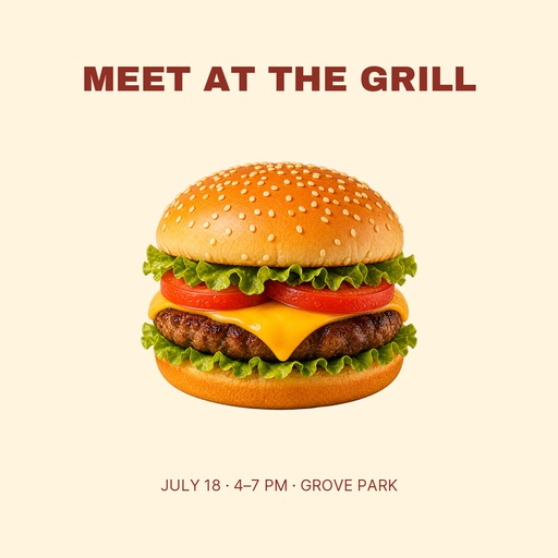 Square post size of Meet at the Grill