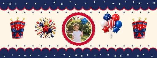 Page cover size of Firecracker Fourth Birthday